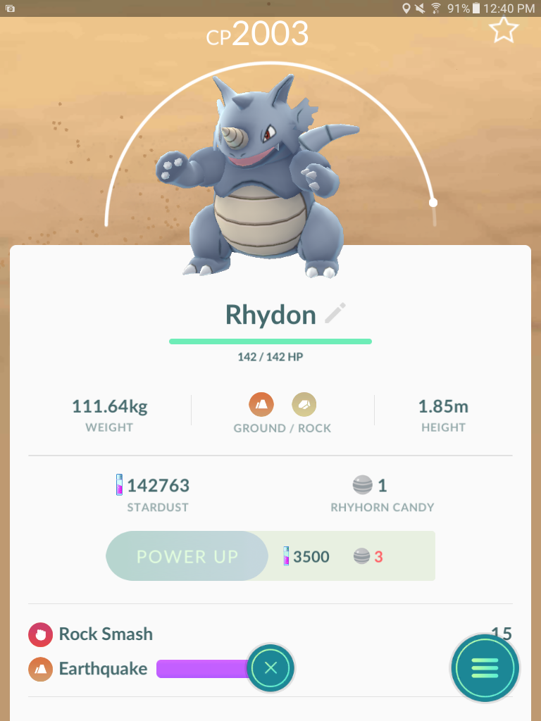Best Rhydon Moveset Pokemon Go