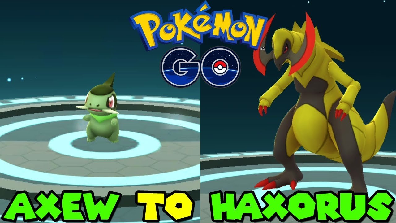 Evolving AXEW to HAXORUS in Pokemon Go