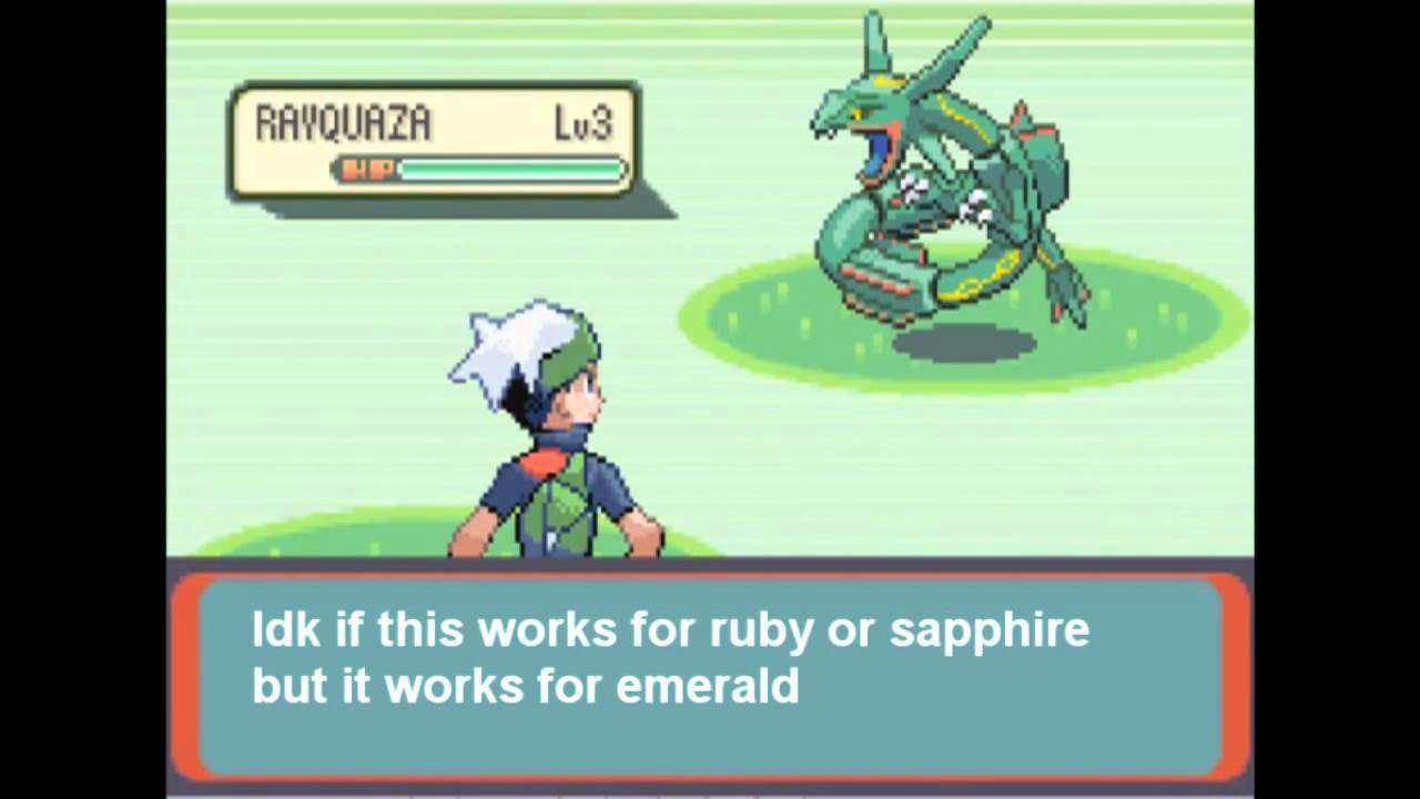 (GLITCH)How To Get Rayquaza In Pokemon Emerald