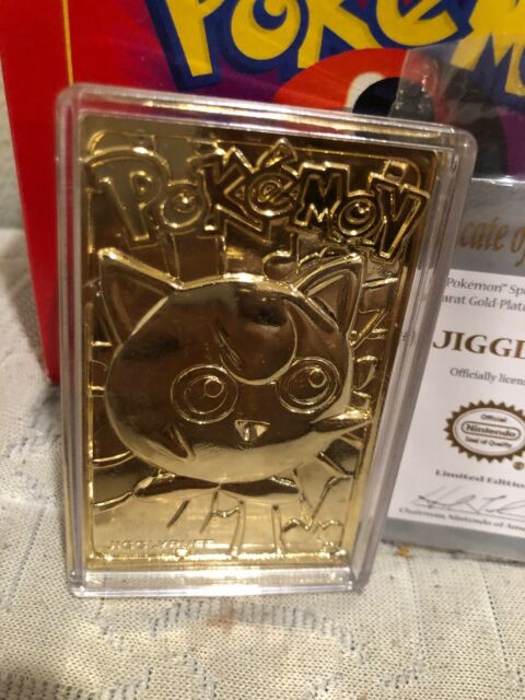 JIGGLYPUFF 23K Gold Plated Pokemon Trading Card #39 ...