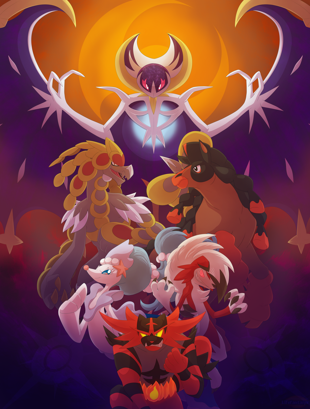 My Pokemon Moon team by Lifefantasyx on DeviantArt