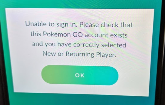 New Phone. " Unable to sign in. Please check this Pokemon ...