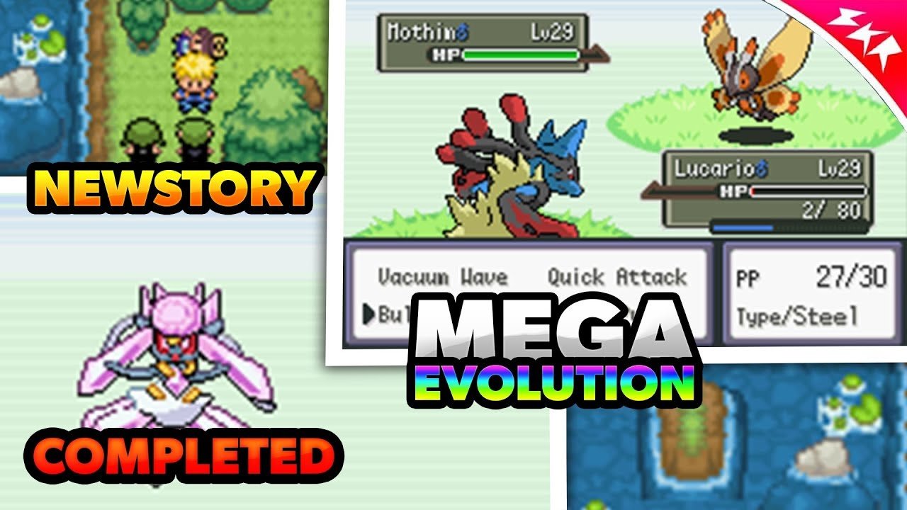 Pokemon GBA Rom Hack With Mega Evolution &  New Story ...