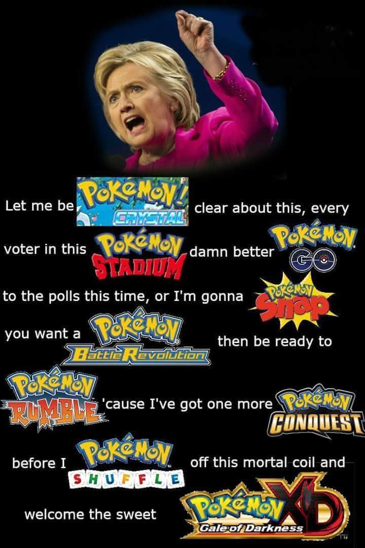 Pokemon GO TO THE POLLS : PoliticalHumor