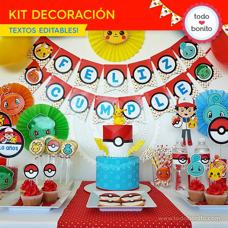 Pokémon: kit decoración