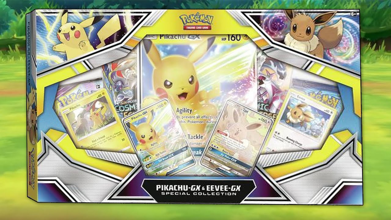 Pokemon Pikachu GX &  Eevee GX Special Collection Box ...