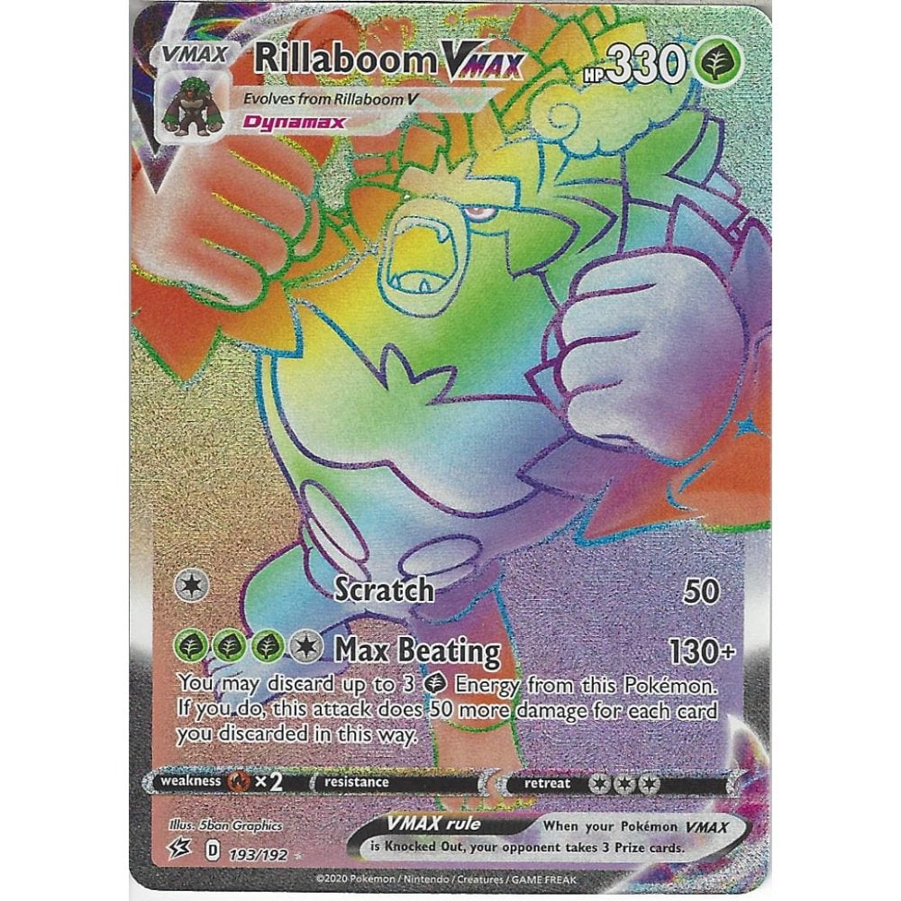 Pokemon Trading Card Game 193/192 Rillaboom VMAX