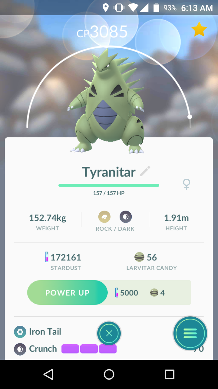 Tyranitar Best Moveset Pokemon Go