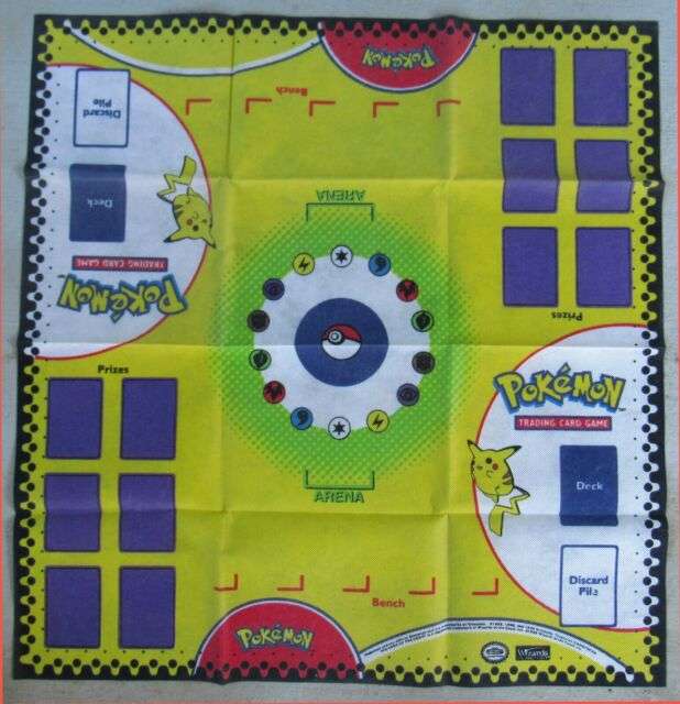 Vintage Pokemon Cloth Play Mat Yellow Trading Card Game ...